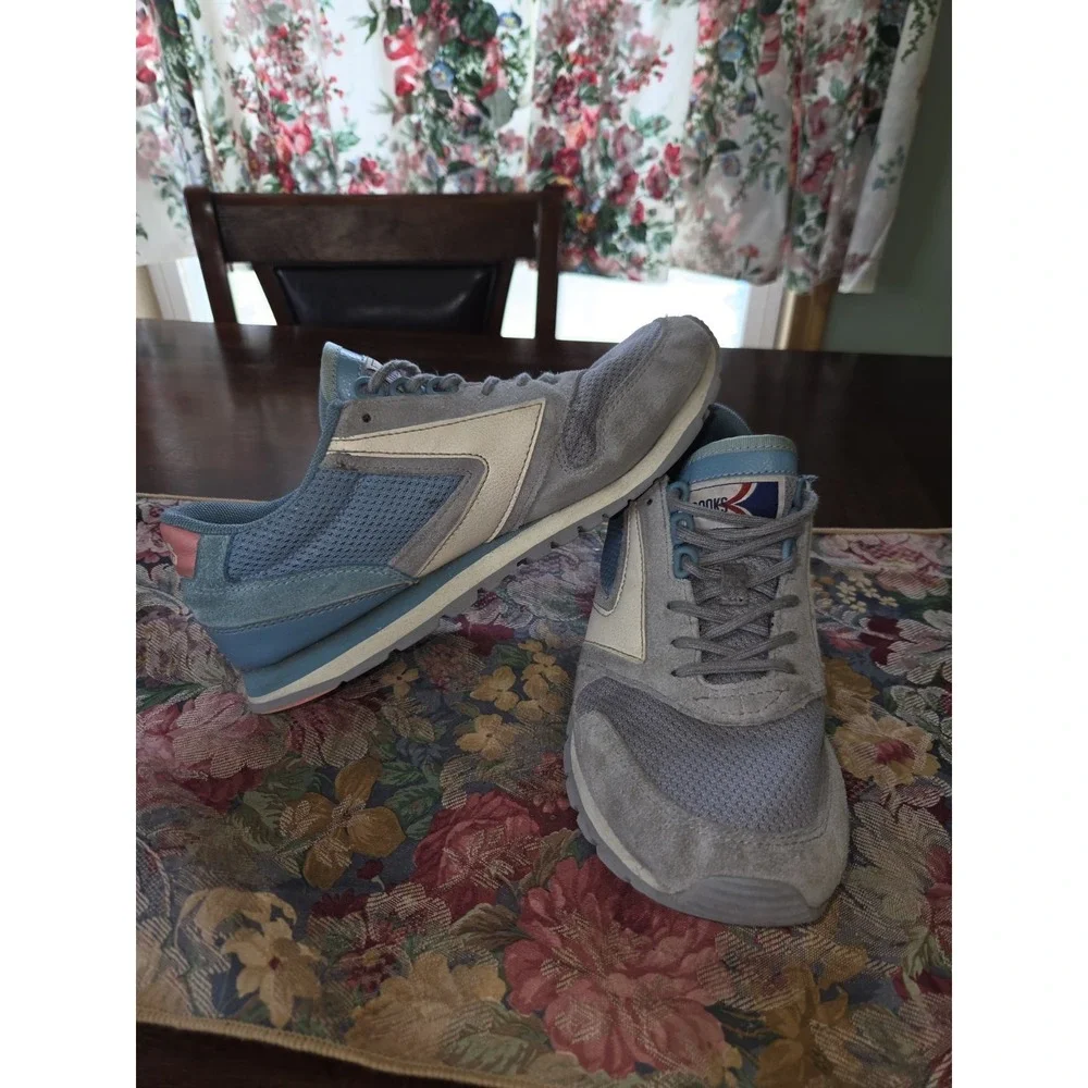 Brooks Sz 8 Blue/Pink Heritage Chariot Sneakers Retro Lace Up Suede Style Shoe